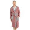 Halat de baie pentru copii Homelevel, 140, Roz / Gri, Bumbac organic, 54864.33.38