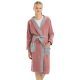 Halat de baie pentru copii Homelevel, 140, Roz / Gri, Bumbac organic, 54864.33.38