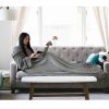 Patura cu maneci pentru TV Homelevel, 200 x 150 cm, Gri, Poliester, 55432.25.03