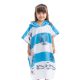 Poncho de baie pentru copii Homelevel, 8-11 ani, Multicolor, Bumbac organic, 54931.32.01