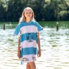 Poncho de baie pentru copii Homelevel, 8-11 ani, Multicolor, Bumbac organic, 54931.32.01