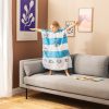 Poncho de baie pentru copii Homelevel, 8-11 ani, Multicolor, Bumbac organic, 54931.32.01