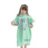 Poncho de baie pentru copii Homelevel, 8-11 ani, Multicolor, Bumbac organic, 54931.71.01