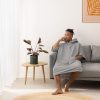 Poncho de baie unisex Homelevel, L-XL, Gri, Bumbac organic, 54881.25.20