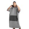 Poncho de baie unisex Homelevel, L-XL, Gri, Bumbac organic, 54881.22.20