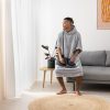 Poncho de baie unisex Homelevel, L-XL, Gri, Bumbac organic, 54881.22.20