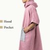 Poncho de baie unisex Homelevel, L-XL, Roz / Gri, Bumbac organic, 54881.10.20