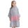 Poncho de baie pentru copii Homelevel, 6-9 ani, Gri / Roz, Bumbac organic, 54880.52.42