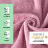 Poncho de baie pentru copii Homelevel, 10-13 ani, Roz / Gri, Bumbac organic, 54880.10.43