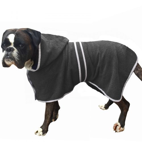 Halat de baie pentru caini Homelevel, L, Albastru, Bumbac, 54844.73.3