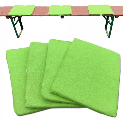 Set 4 Perne pentru banca Jemidi, 35 x 24 cm, Verde, Poliester / Bumbac, 55321.07.04