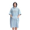 Poncho de baie pentru copii Homelevel, 10-13 ani, Albastru, Bumbac organic, 54976.43