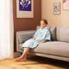 Poncho de baie pentru copii Homelevel, 10-13 ani, Albastru, Bumbac organic, 54976.43