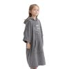 Poncho de baie pentru copii Homelevel, 6-9 ani, Gri, Bumbac organic, 54978.42