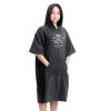 Poncho de baie pentru copii Homelevel, 10-13 ani, Gri, Bumbac organic, 54978.43