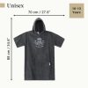 Poncho de baie pentru copii Homelevel, 10-13 ani, Gri, Bumbac organic, 54978.43