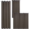 Perdea opaca Stella cu inele Jemidi, 300 x 245 cm, Maro, Poliester, 55288.18.01