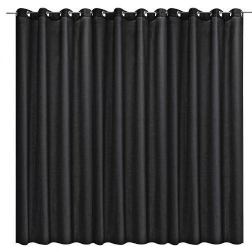 Draperie opaca Stella cu inele Jemidi, 300 x 245 cm, Negru, Poliester, 55288.01.01