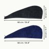 Set 2 Turbane de par unisex Homelevel, Universal, Albastru / Gri, Bumbac organic, 54863.17.02