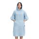 Poncho de baie pentru copii Homelevel, 10-13 ani, Albastru, Bumbac organic, 54880.23.43