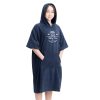 Poncho de baie pentru copii Homelevel, 9-10 ani, Albastru, Bumbac organic, 54983.43