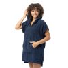 Poncho de plaja pentru femei Homelevel, M, Albastru, Bumbac organic, 54985.2