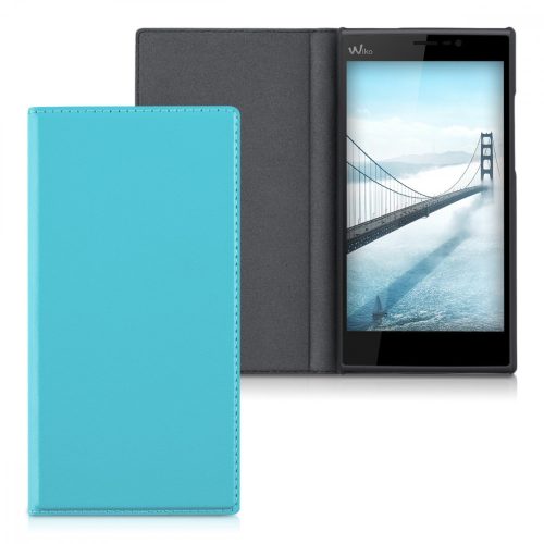 Husa Wiko Ridge Fab, Piele ecologica, Albastru, 32189.23