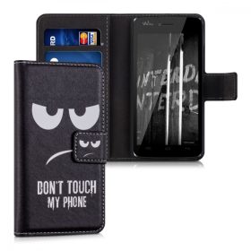 Husa Wiko Birdy, Piele ecologica, Negru, 35604.01