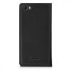 Husa Wiko Fever, Piele ecologica, Negru, 35967.01