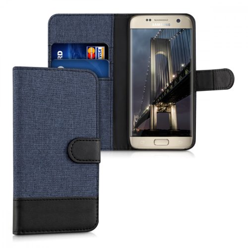 Husa Samsung Galaxy S7, Textil, Albastru, 37134.17