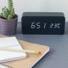 Ceas digital din lemn cu alarma, umiditate, temperatura, 37279
