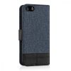 Husa Apple iPhone 5 / iPhone 5s / iPhone SE, Textil, Albastru, 35222.17
