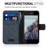 Husa Apple iPhone 5 / iPhone 5s / iPhone SE, Textil, Albastru, 35222.17