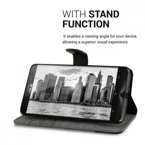 Husa Asus Zenfone 2, Textil, Gri, 37520.22