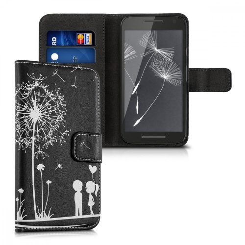 Husa Motorola Moto G 3rd gen, Piele ecologica, Negru, 34861.04