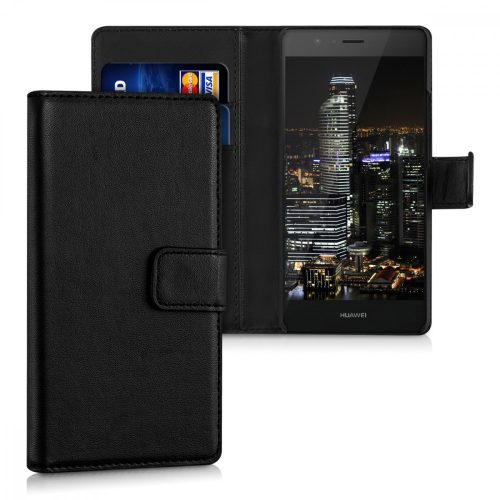 Husa Huawei P9 Lite, Piele ecologica, Negru, 38039.01