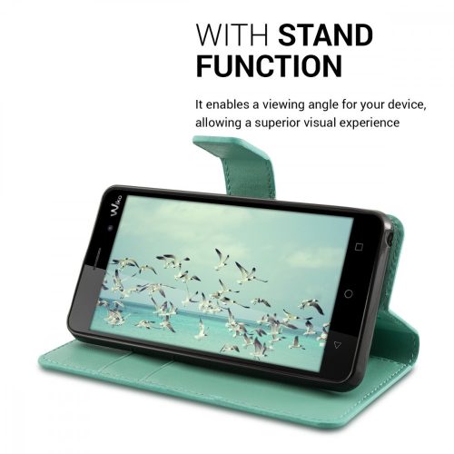 Husa Wiko Lenny 3, Piele ecologica, Verde, 37334.71