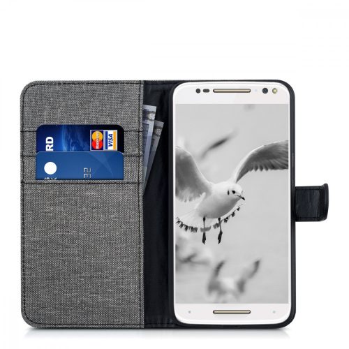 Husa Motorola Moto X Style, Textil, Gri, 38313.22