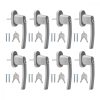 Set 8 Manere pentru fereastra cu blocare, Kwmobile, Gri, Aluminiu, 38354