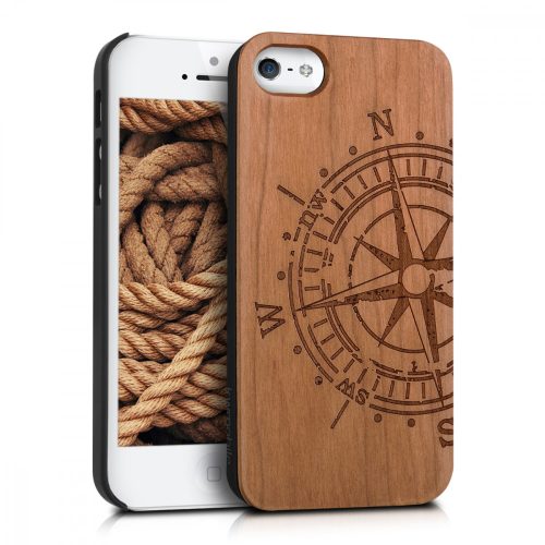 Husa Apple iPhone 5 / iPhone 5s / iPhone SE, Lemn, Maro, 38451.24
