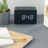 Ceas digital din lemn cu alarma, umiditate, temperatura, 38879