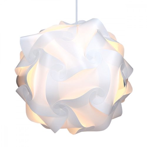 Pendul cu abajur modern IQ Jigsaw 15.7 inchi/ 40 cm, Kwmobile, Alb, 38945