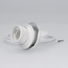 Cablu adaptor 80cm cu dulie E27 pentru plafon, Kwmobile, Alb, PVC, 38943