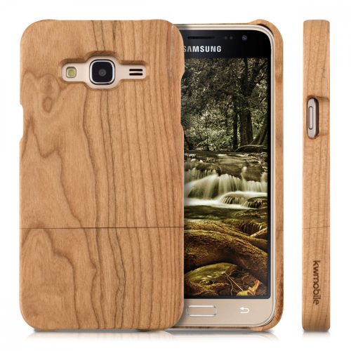 Husa Samsung Galaxy J3 (2016), Lemn, Maro, 38160.24