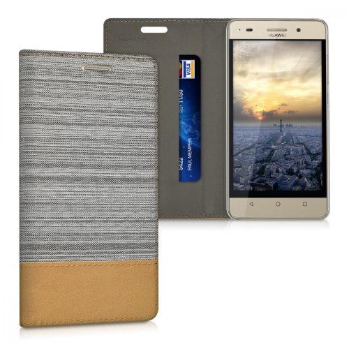 Husa Huawei Honor 4C, Textil, Gri, 35841.03