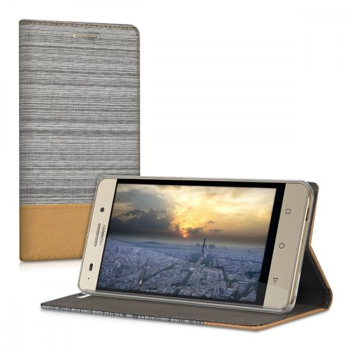 Husa Huawei Honor 4C, Textil, Gri, 35841.03