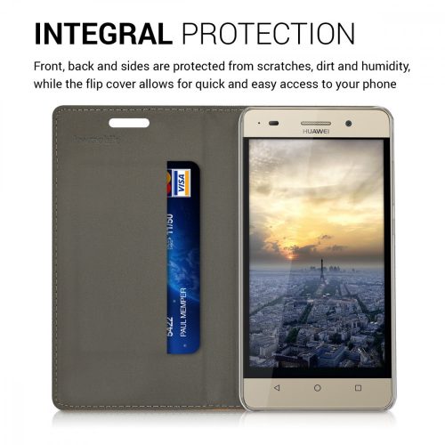 Husa Huawei Honor 4C, Textil, Gri, 35841.03