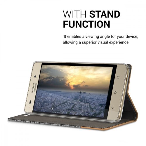 Husa Huawei Honor 4C, Textil, Gri, 35841.03