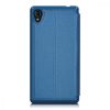 Husa Sony Xperia M4 Aqua, Piele ecologica, Albastru, 37417.17