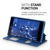 Husa Sony Xperia M4 Aqua, Piele ecologica, Albastru, 37417.17